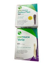 OneTouch Verio Test Strips 100 Count 08/2026 w/FREE Lancet