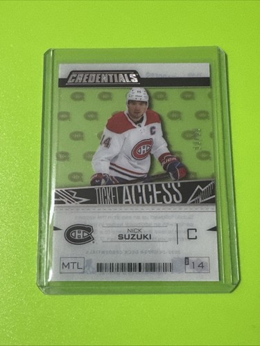 2019-20 Upper Deck Credentials Ticket Access Acetate Nick Suzuki /99 Canadiens - Picture 1 of 3