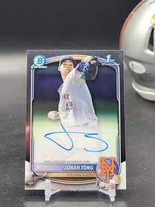 Jonah Tong 2025 Bowman Chrome 1st Auto Mets (CBNG)