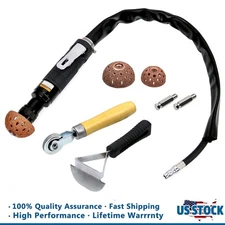 Tire Polish set W/ 2500rpm Low Speed Air Tire Buffer Tire Patch Roller Machine