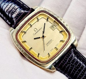 Authentic Omega Constellation Men's Watch Rare TV Dial Automatic Gold Plated [WORKS] 36mm