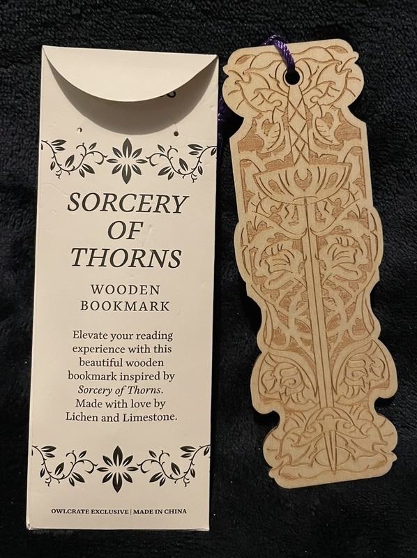 Owlcrate January 2026, Sorcery of Thorns Wooden Bookmark