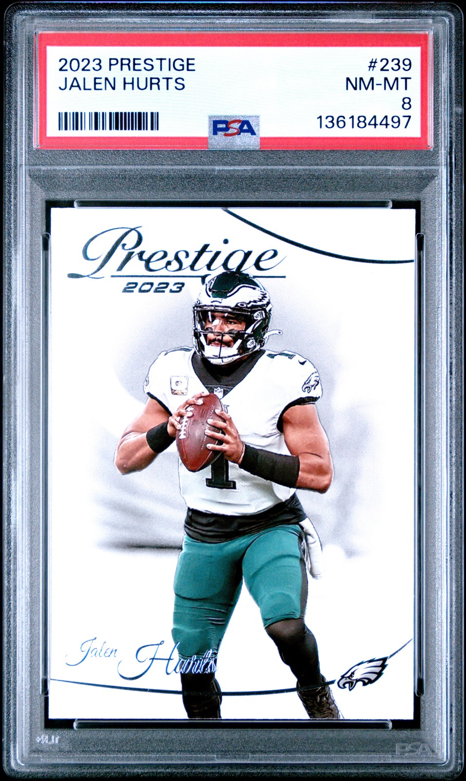 2023 PANINI PRESTIGE #239 JALEN HURTS PSA 8