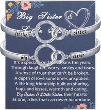 BNQL Big Sister Little Sister Bracelets Gifts Sister Bracelet for 2 Sister Jewel