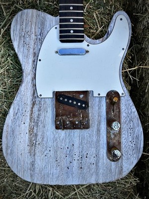 White Barned Pistols Crown Barncaster TELE GUITAR BODY ONLY PARTCASTER USA MADE