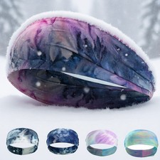 Fleece Headband Winter Ear Warmer Cover Outdoor Head Band Headwear for Women Men