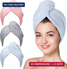 Microfiber Hair Towel Wrap, Fast Drying Hair Towels for Women, Soft Lightweight