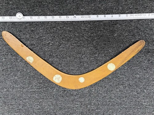 Australian Wooden Boomerang Hand Painted Aboriginal Indigenous Art Australia 20” - Bild 6 von 8