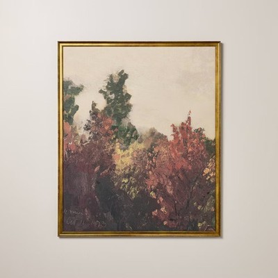 36''x30'' Vertical Fall Tree Framed Wall Art - Hearth & Hand with