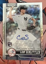 2026 Topps Series 1 Cam Schlittler 75th Anniversary Logo RC On Card Auto /75