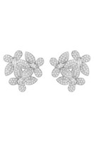Latelita GroßE Blumen Ohrstecker Silber 925 Sterling Silber Zirkonia Weiß