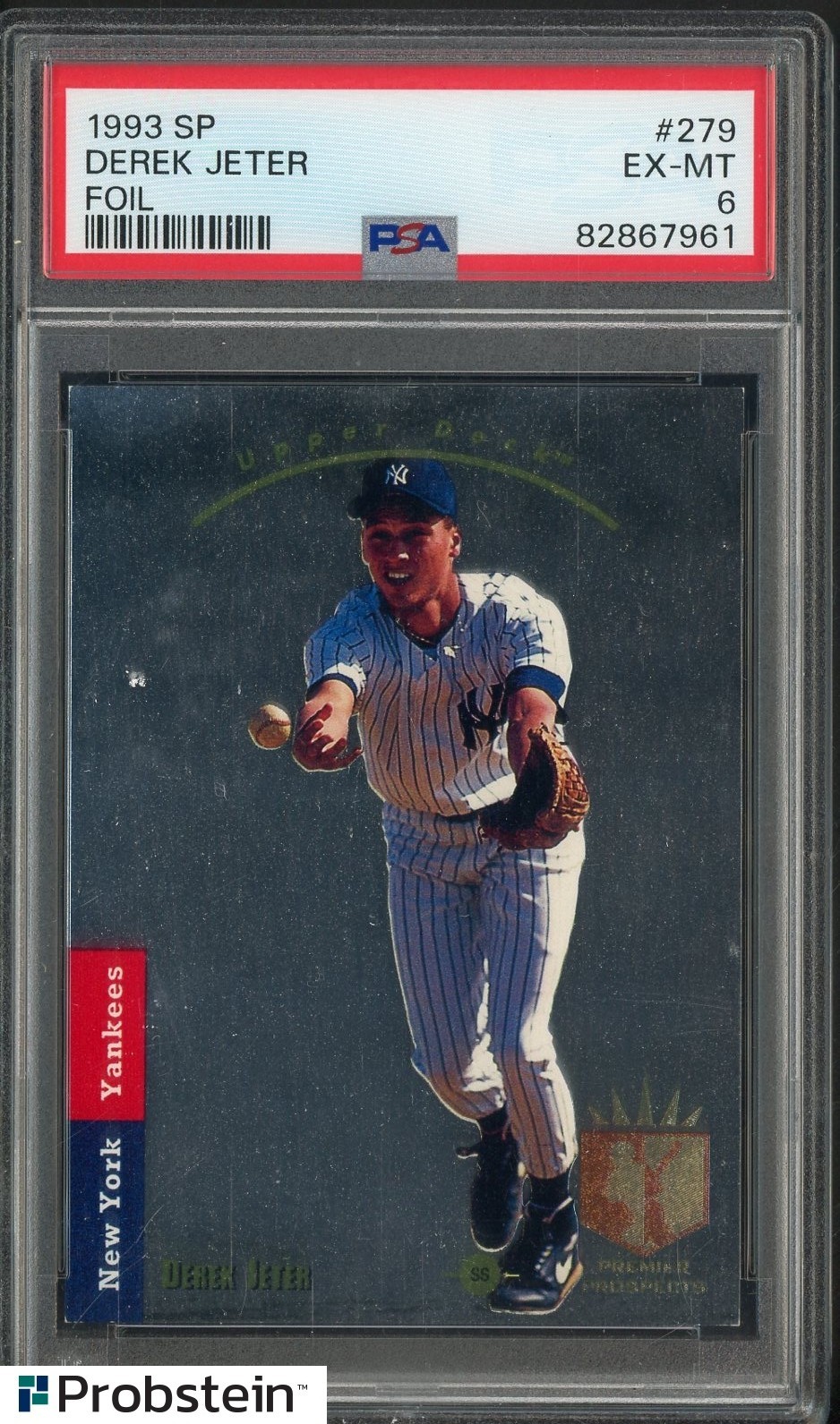 1993 SP Foil #279 Derek Jeter New York Yankees RC Rookie HOF PSA 6 EX-MT