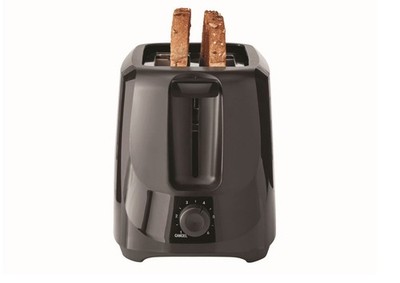 2-Slice Toaster with 6 Shade Settings and Removable Crumb Tray, Black