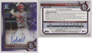 2022 Bowman Chrome Prospect Purple Refractor /250 Elijah Cabell #CPA-EC Auto