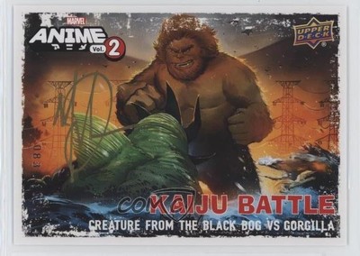 2023 Upper Deck Marvel Anime Vol 2 Kaiju Battles Artist 83/100 #KB-07 Auto ba4
