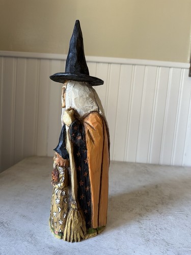 Rare Anthony Costanza Captured Carvings Bethany Lowe 13” Witch & Little Witch - Afbeelding 4 van 10
