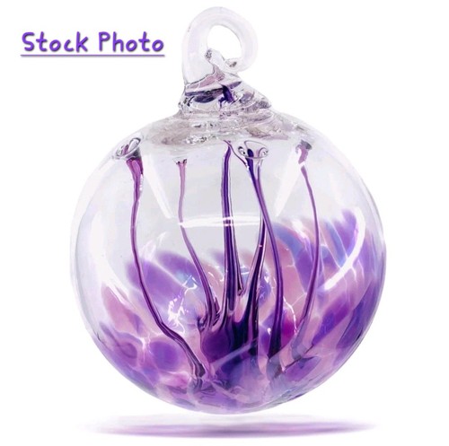 NEU MIT ETIKETT LUKE ADAMS GROSS 4" LAVENDEL LEBENSBAUM GLASORNAMENT!!️KOSTENLOSER VERSAND AM SELBEN TAG - Bild 5 von 5