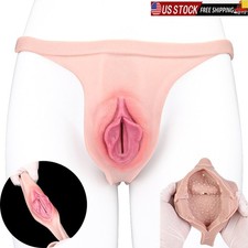 Soft Silicone Gaff Panties Fake Pussy Thongs for Transgender Cross-dresser Male