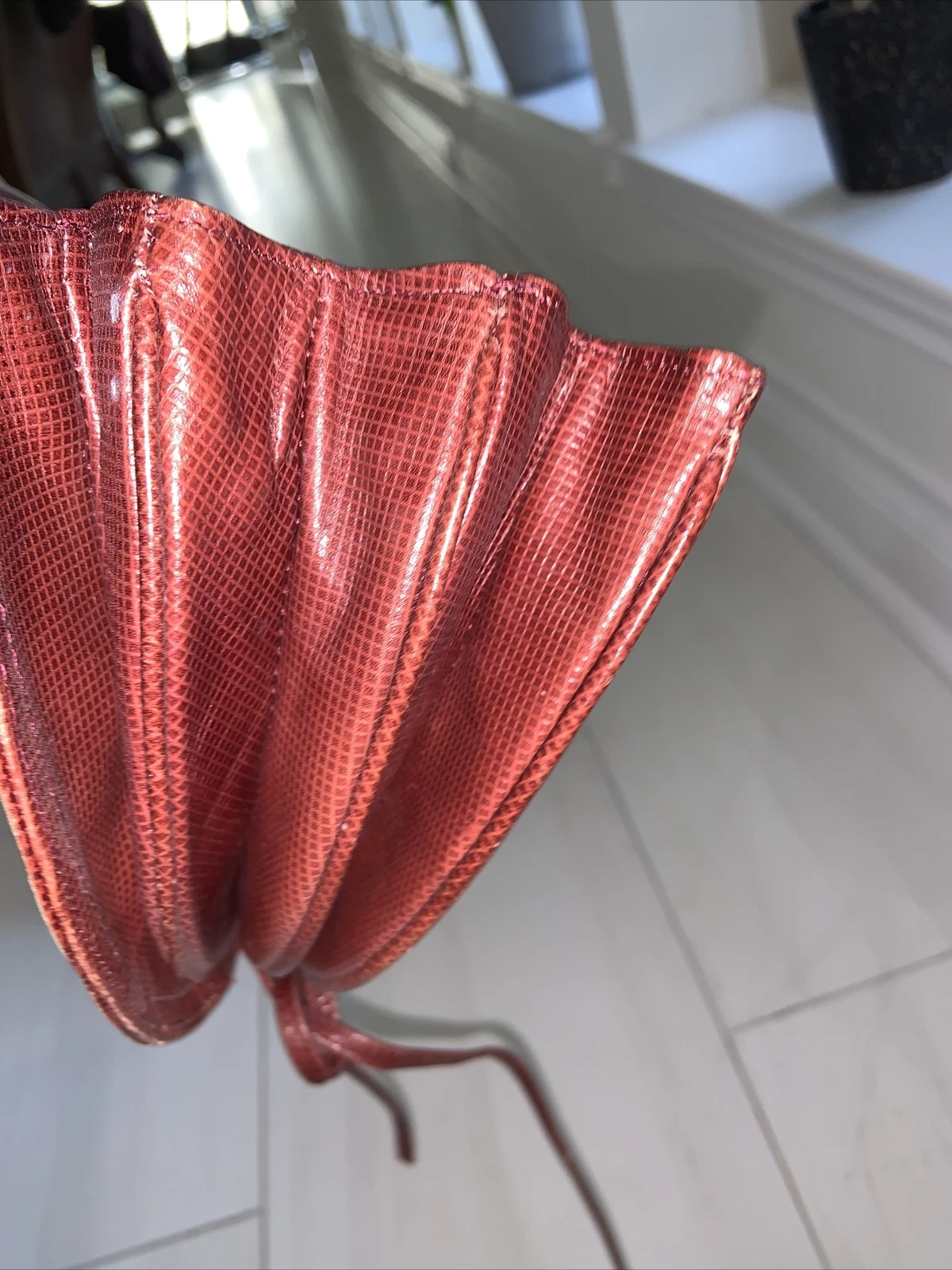 Borsa a mezzaluna vintage Bottega Veneta marrone medio in pelle impilata con pochette