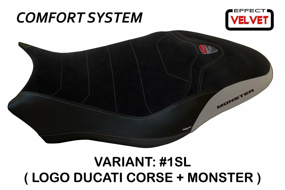 Ducati Monster 1200 - 1200S 2017 - 2018 Tappezzeria Italia Silver