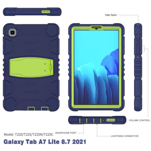 For Samsung Tab A A7 Lite S5E S6 8.7 10.1 10.5 Hybrid Heavy Duty Stand Hard Case - Picture 4 of 29