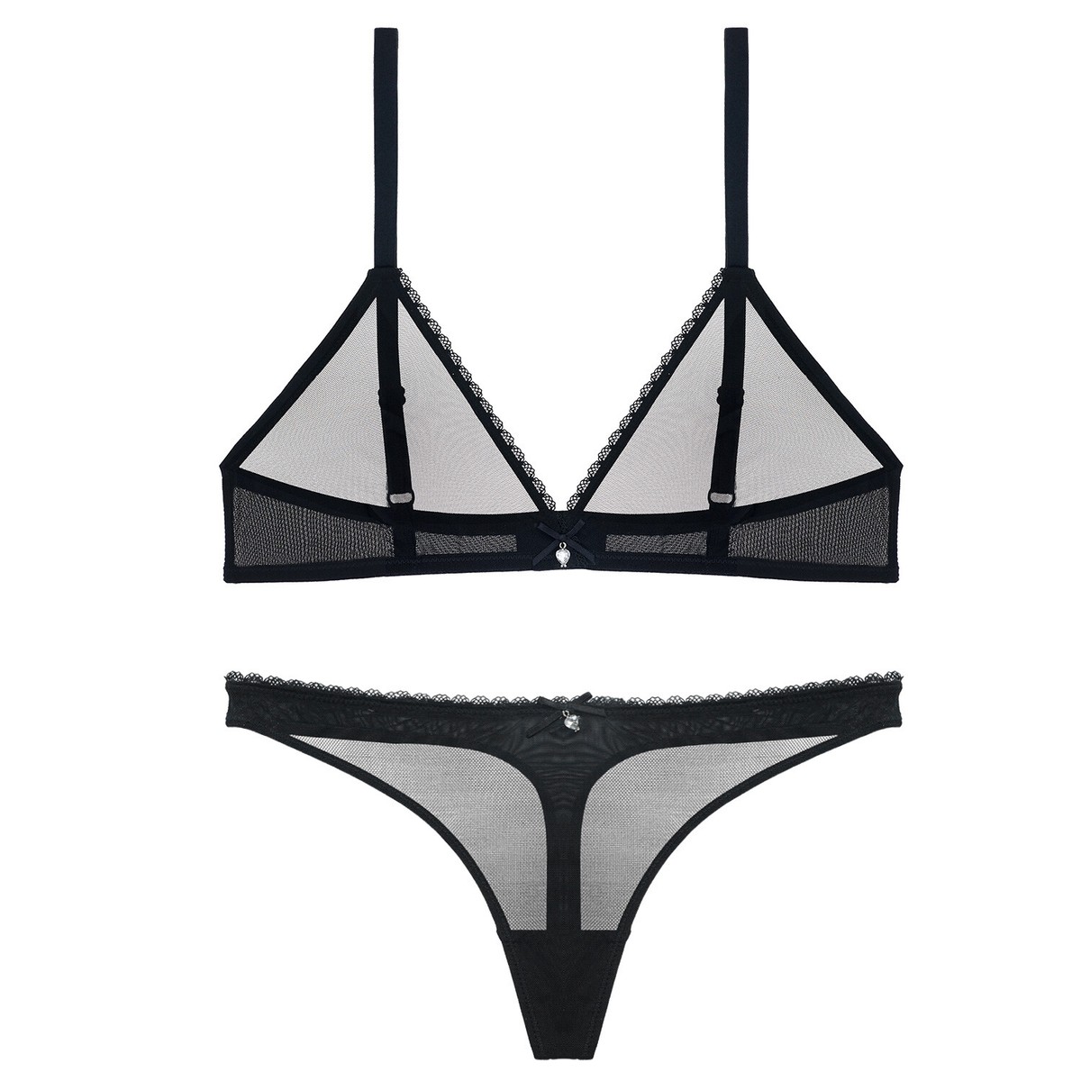 FR2 月桃 Back Open Bra ＆ Logo Thong Set 黒 Back Open Bra ＆ Logo Thong Set[FRA1371] – #FR2