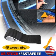 Car Bumper Accessories Carbon Fiber Vinyl Wrap Thin Sticker Guard Protector USA