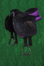 Treeless Turquoise Blue Purple Western Bareback Horse Saddle All Size 16-18 Inch