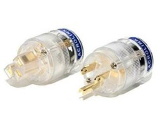 1Set AC Pure Copper US Power Plug IEC Connector Gold Plated
