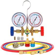 AC Manifold Gauge Set 3-Way for R-134A R-22 R-404 Refrigeration Charging U3G2