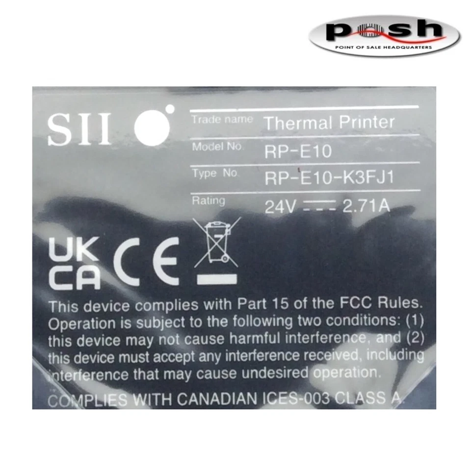 Seiko Thermal POS USB Receipt Printer: RP-E10-K3FJ1-U1C3: w/Warranty, Paper, PS - Image 4 of 4