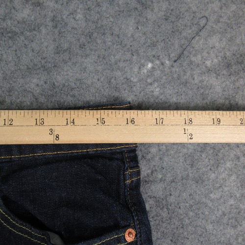 Levis Jeans Mens 32x27.5* Blue 541 Athletic Straight Dark Wash Denim HEMMED - Picture 4 of 17