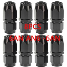 8pcs 6an An6 -6an Straight Fuel Oil Hose End Fitting Swivel Aluminum Adapter