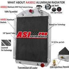 3 ROW ALUMINUM RADIATOR FOR 41~46 CHEVROLET PICKUP TRUCK SMALL BLOCK V8