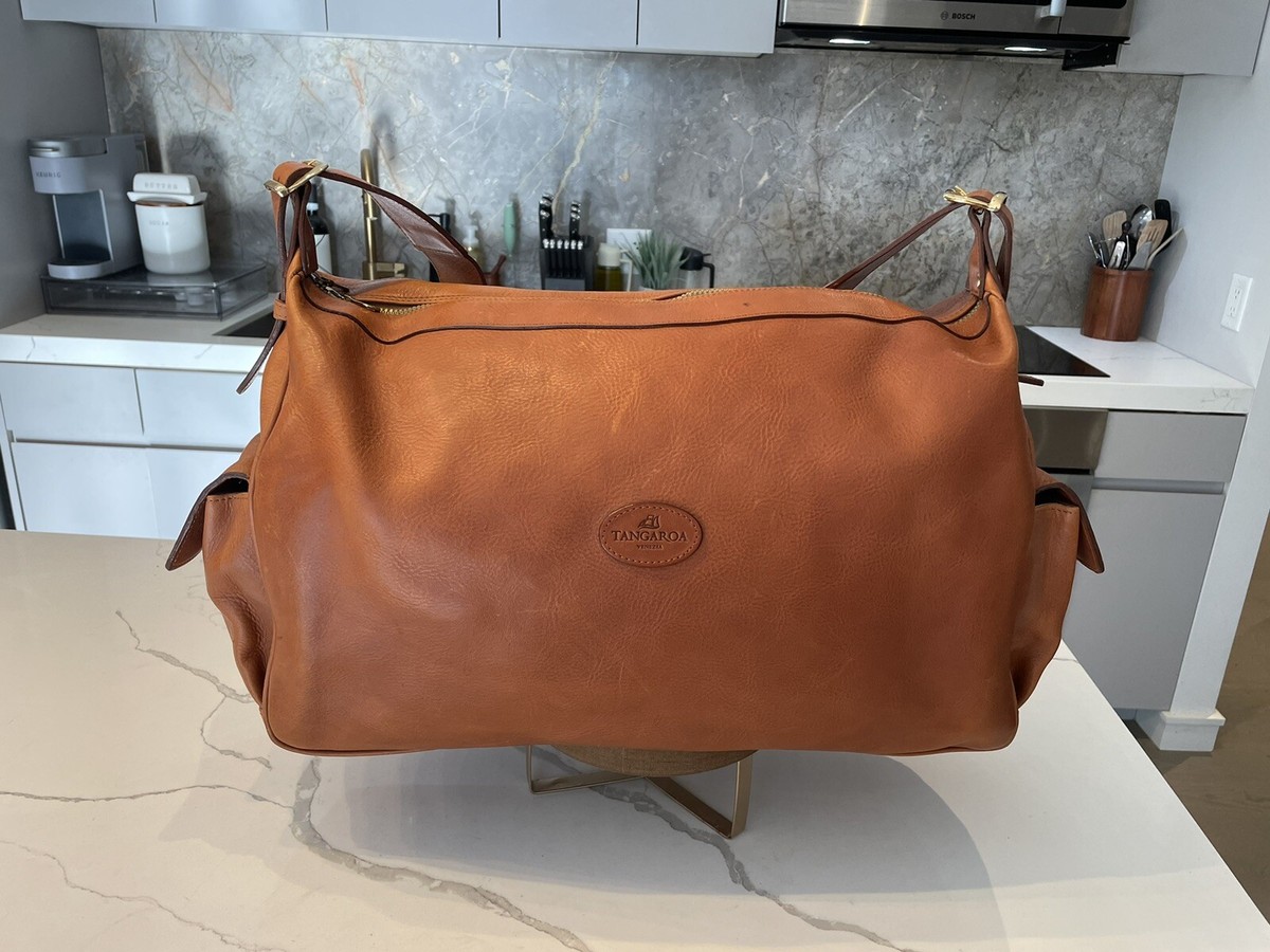 Tangaroa Terrida Venezia Italy Leather Weekender Travel Bag Duffel
