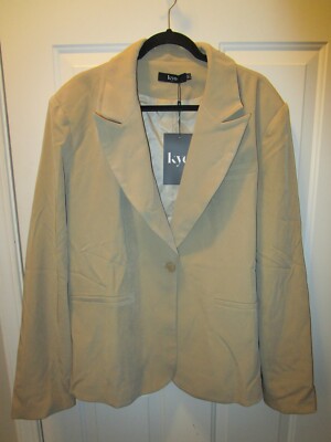 KYO OVERSIZED DAD BLAZER IN CAMEL SIZE 10   NEW