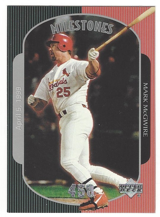 Mark McGwire 1999 Upper Deck McGwire 500 Home Run Set April 5, 1999 Card# 26