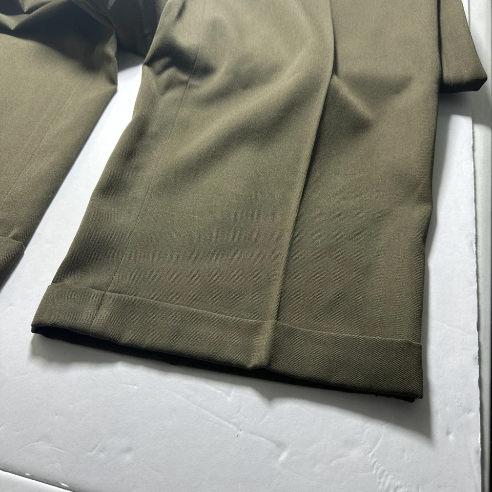 Adolfo 男式正装裤 42x32 彩色橄榄色 — 第 3/4 张图片