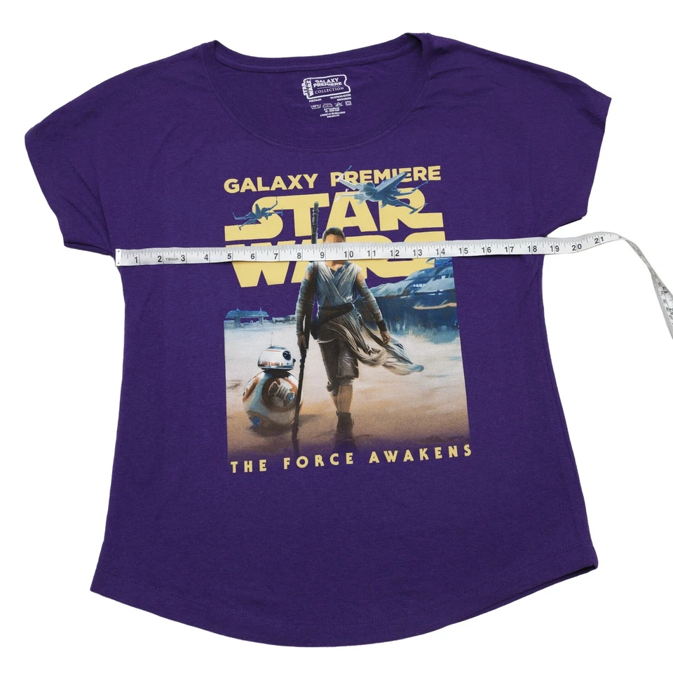 Star Wars The Force Awakens T-Shirt Woman Medium Purple Galaxy Premiere 2015 - Изображение 2 из 4