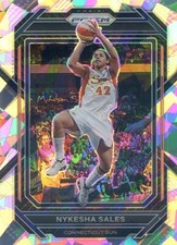 2023 Panini Prizm WNBA NYKESHA SALES #48 CRACKED ICE PRIZM SUN