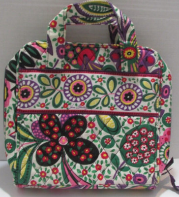 Vera Bradley Tech Organizer Viva la Vera Retired Floral Bag Tote Zip Rectangle