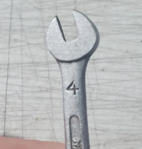 Hazet 450, Llave abierta 5mm 4mm.  Hecho en Alemania Foto 3 de 4