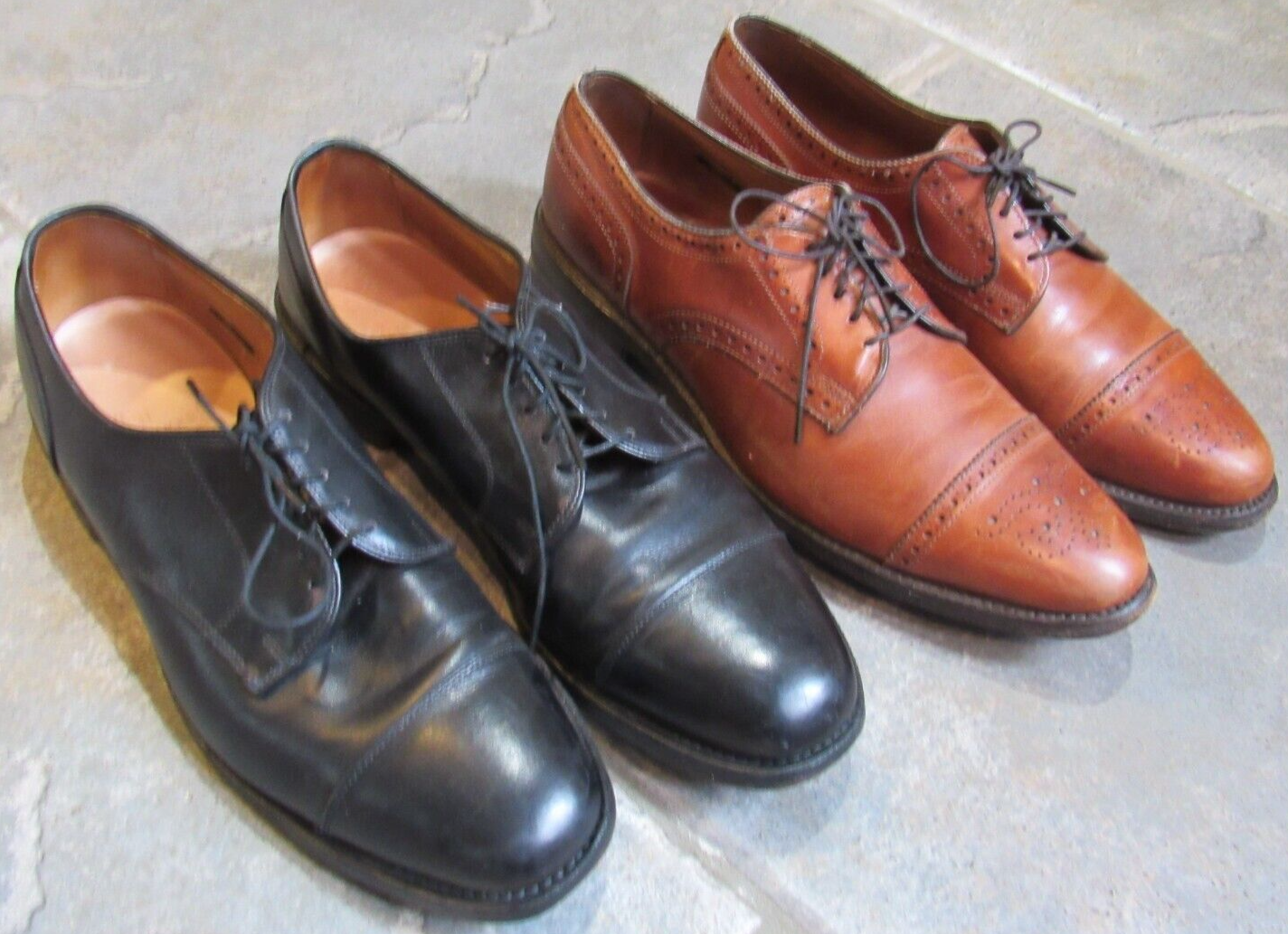 PAIO DI SCARPE ALL EDMONDS CORTLAND SANFORD OXFORD NERO MARRONE LOTTO 10B