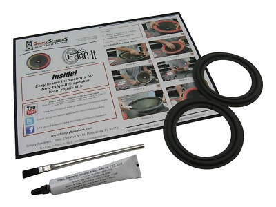 SIMPLY SPEAKERS 4 1/2" Standard Speaker Repair Parts Woofer Foam Edge Replacement Kit # FSK-4.5