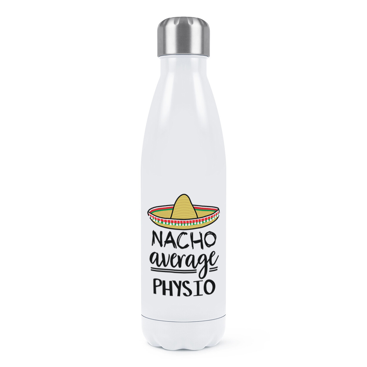 Nacho Average Physio Double Wall Water Bottle Worlds Best Sport Funny Awesome