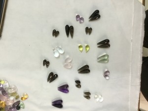 Semi-precious-Multiple-gemstones-undrilled-faceted-drops-suitable-for-jewellery