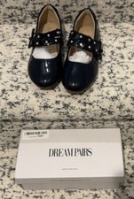 DREAM PAIRS Kids Girls Flat Shoes Dress Shoes Slip On Mary Jane Shoes Blue