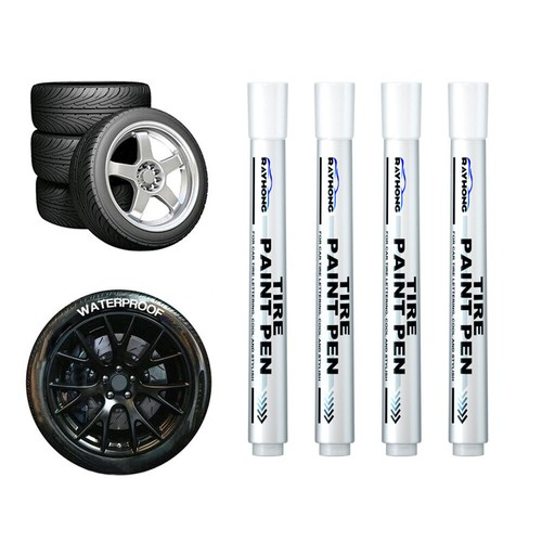 4x White Paint Pens Marker Waterproof Permanent Car Rubber Tire Lettering Tool - Picture 4 of 11