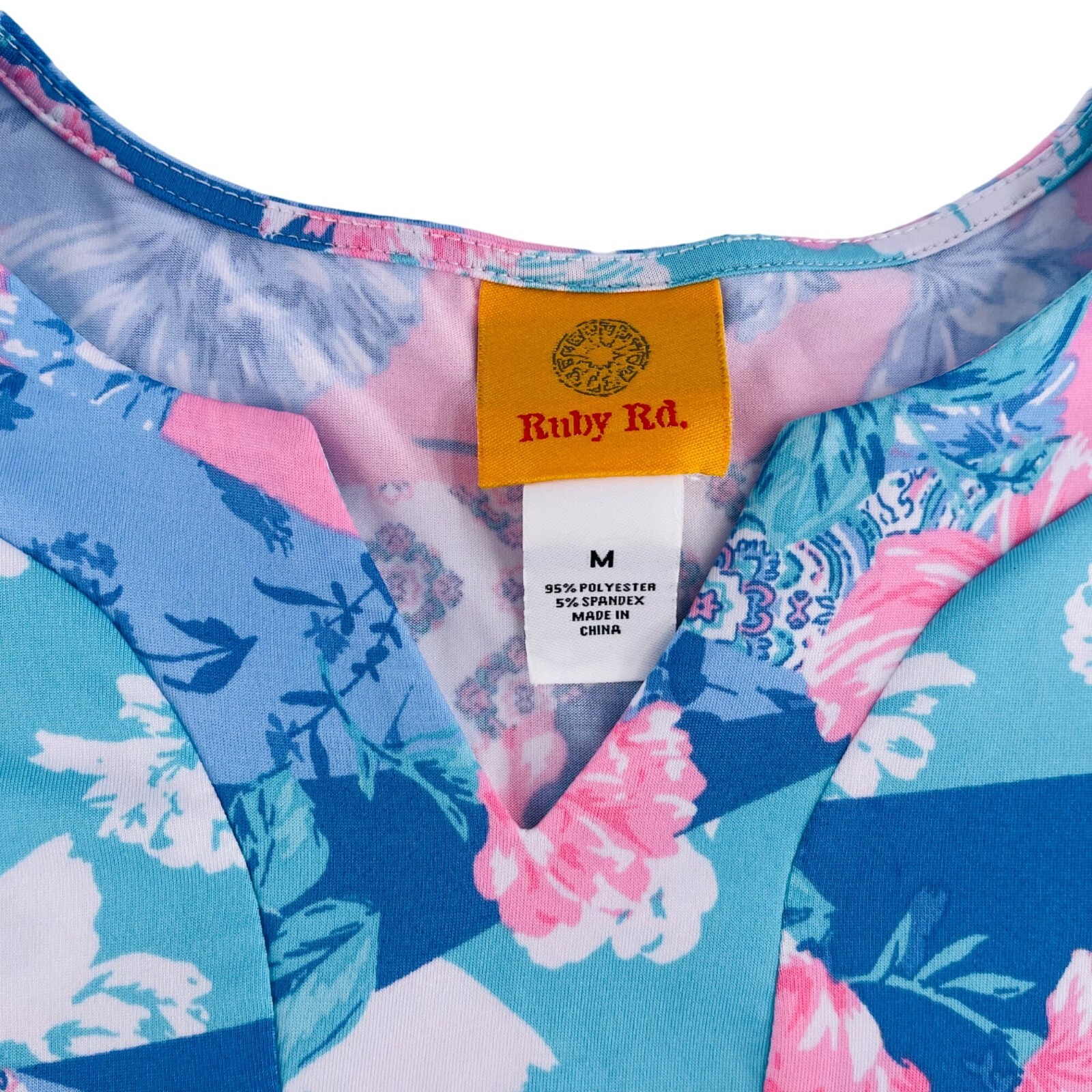 Ruby Rd. Floral Patchwork Long Sleeve Top Womens … - image 2