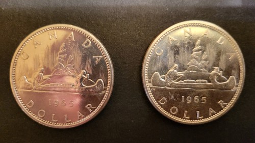 2 x Canada SILVER DOLLAR 1965 Canadian Mint of Ottawa - Bild 3 von 3